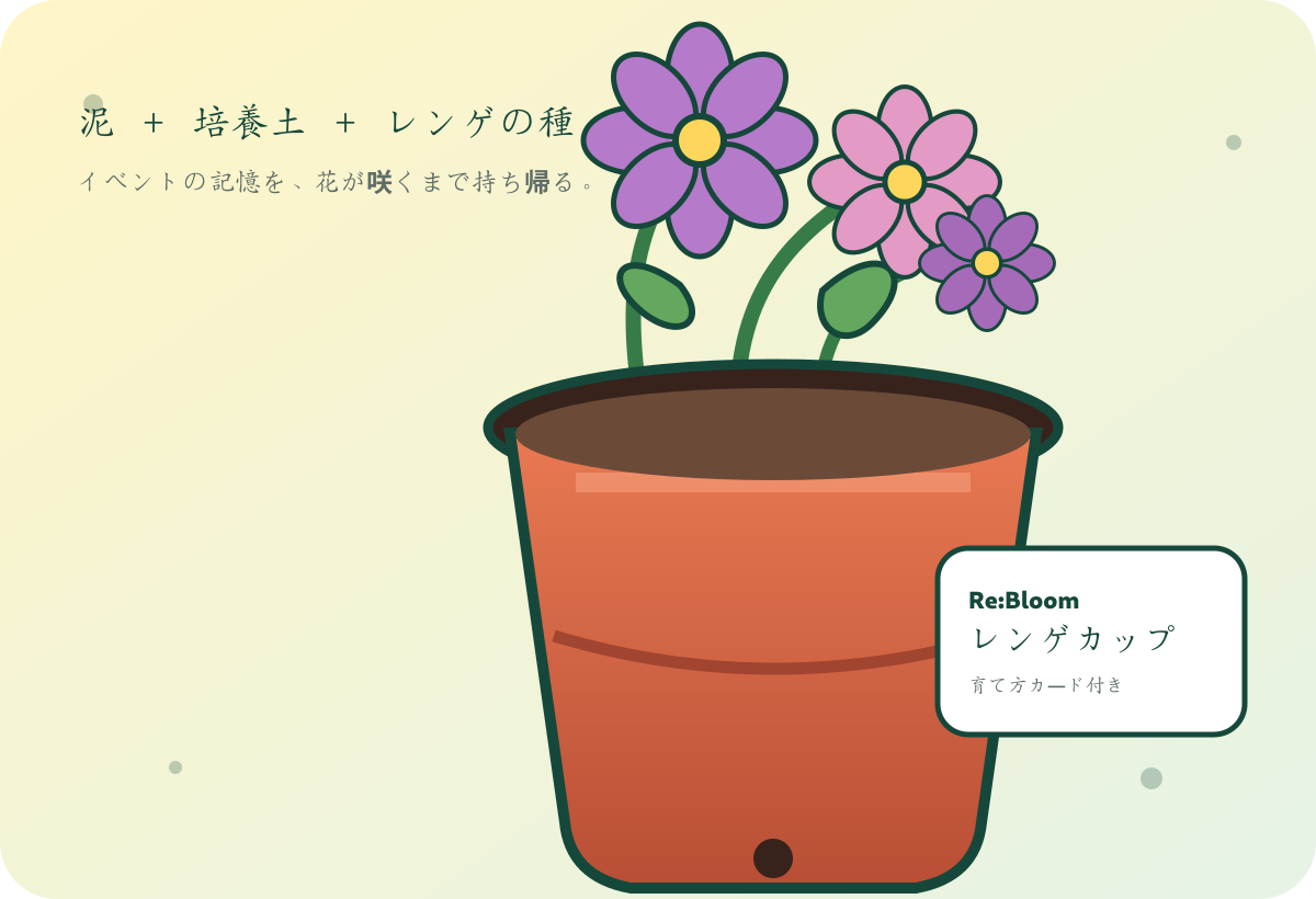 レンゲを持ち帰るイメージ